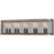 Marsden Commons 5 Light 24 inch Smoked Iron/Aged Gold Bath Light Wall Light