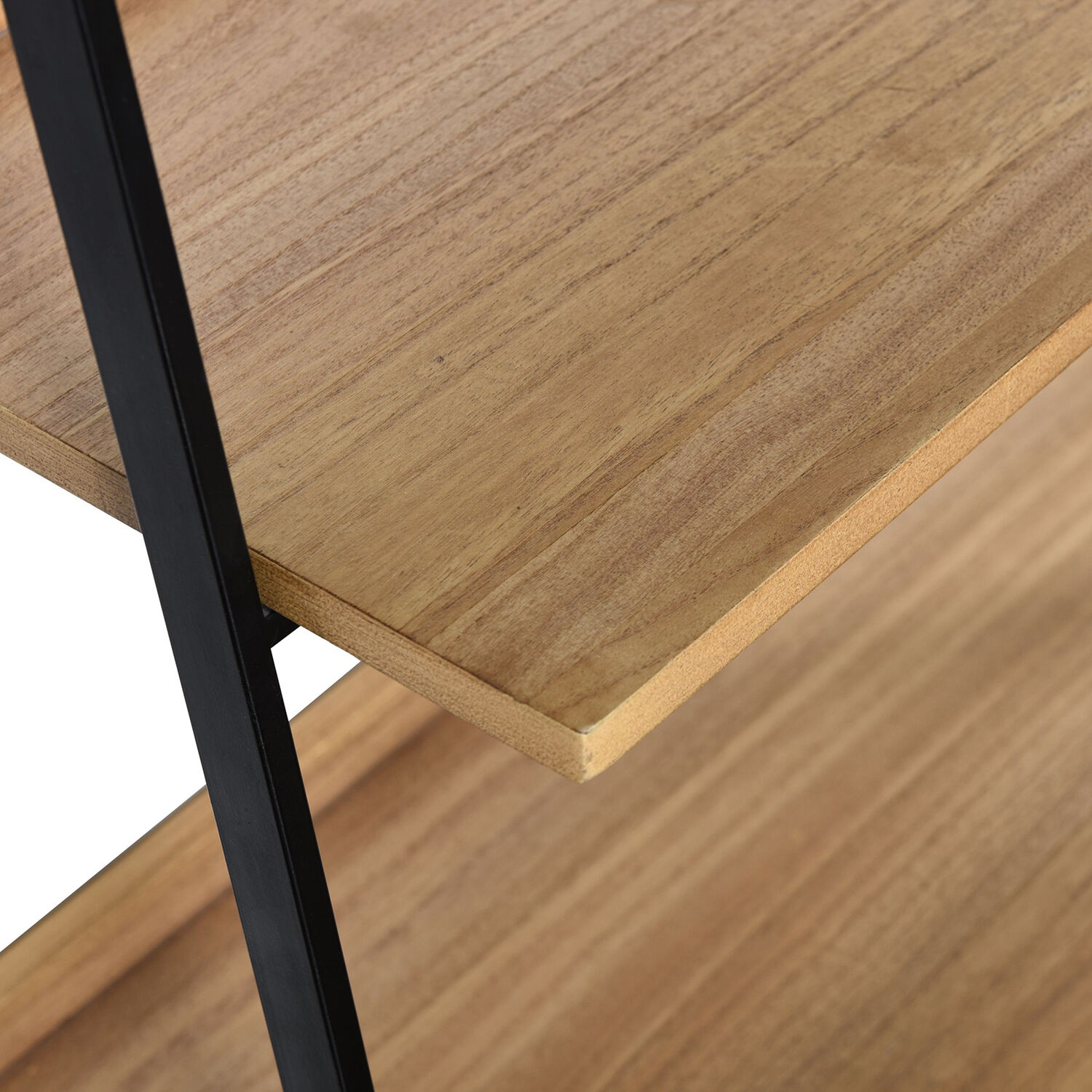 Lena 24.5 inch Black and Wood Brown Standing Shelves