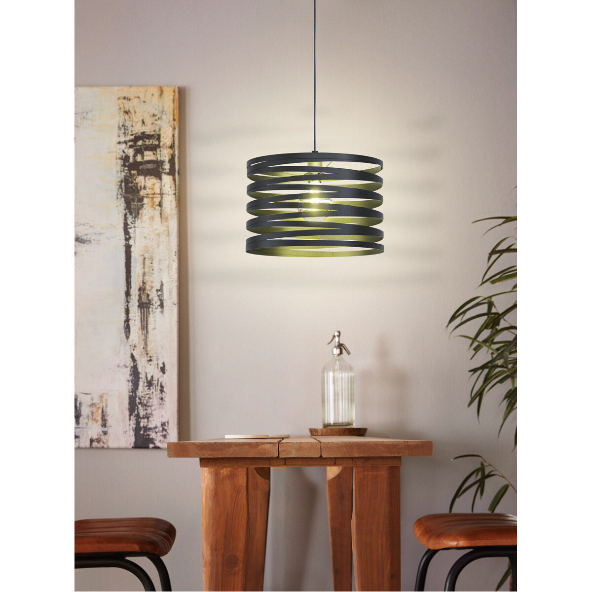 Cremella 1 Light 14.6 inch Black Pendant Ceiling Light