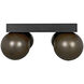 Cosmo 70 X 38.5 inch Matte Black and Aged Brass Coffee Table