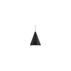 Dorothy 1 Light 22 inch Black with Gold detail Pendant Ceiling Light in Black and Gold