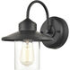 Milltown 1 Light 11.25 inch Powder Coated Black Outdoor Wall Sconce