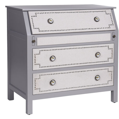 Dann Foley Gray and Cream Convertible Chest