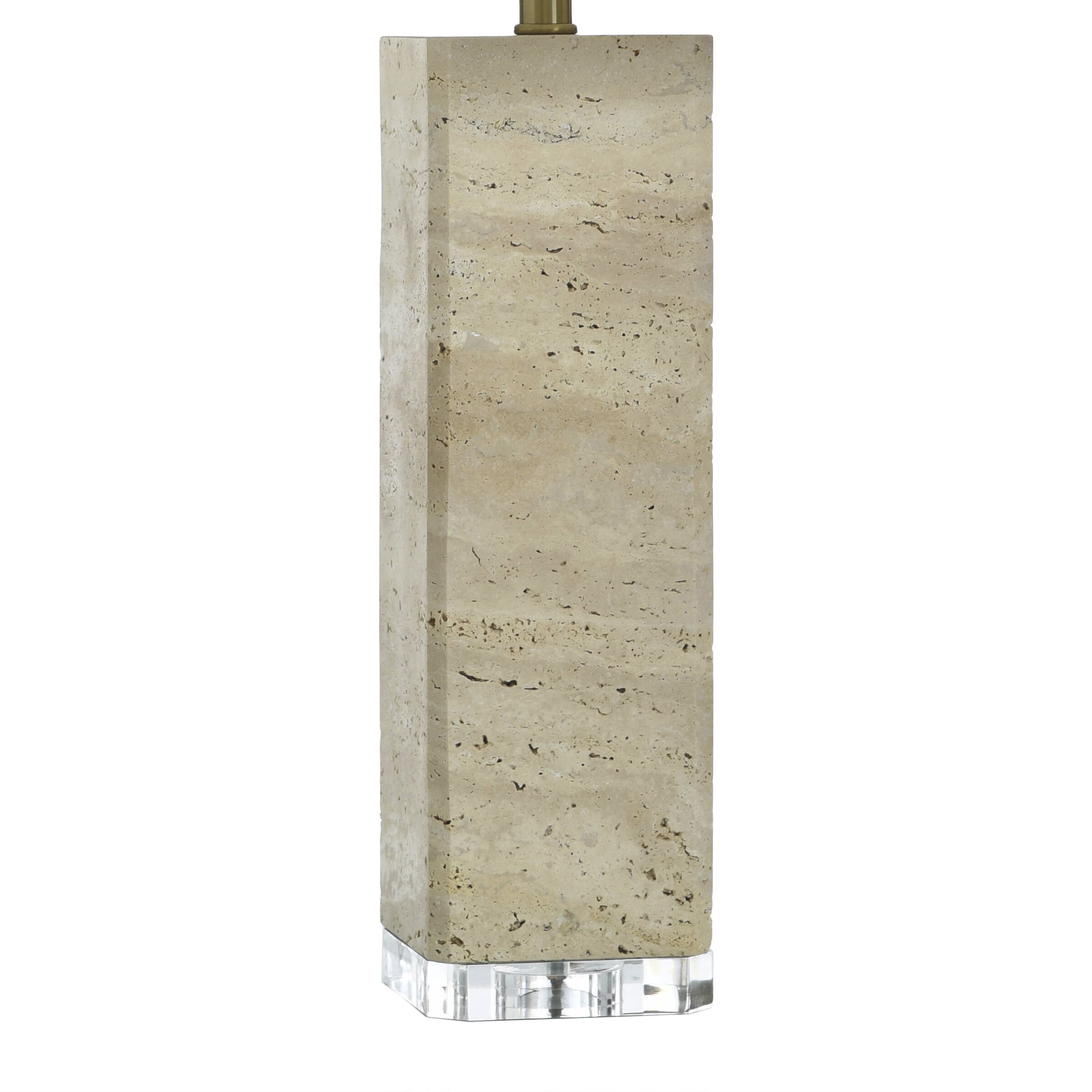 Augustus 30 inch 150 watt Travertine Beige Table Lamp Portable Light