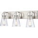 Harnell 3 Light 23 inch Brushed Nickel Vanity Light Wall Light