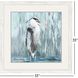 Standing Still Heron Blue and Green and Teal and White Framed Art