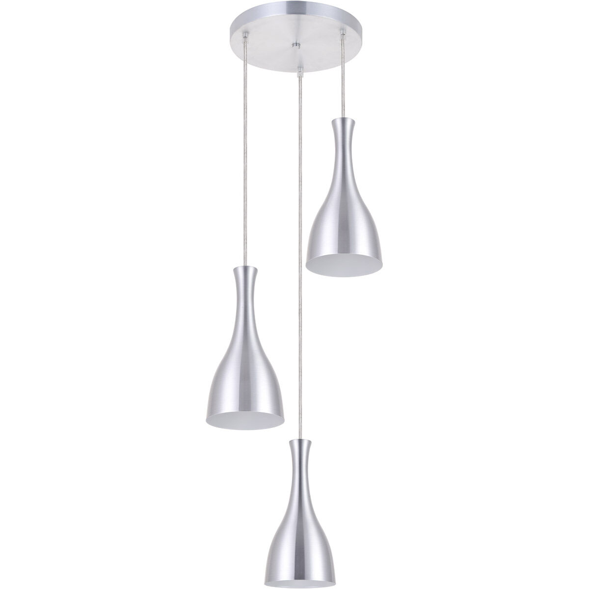 Aiken 3 Light 14 inch Burnished Nickel Pendant Ceiling Light