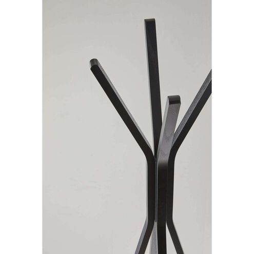 Toby 68 inch Plywood with Black Oak Wood Veneer Coat Rack