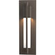 Axis 1 Light 15 inch Coastal Dark Smoke Outdoor Sconce, Small