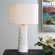 Pavlova 27.6 inch 150.00 watt Glossy White Glaze and Brushed Antique Brass Table Lamp Portable Light