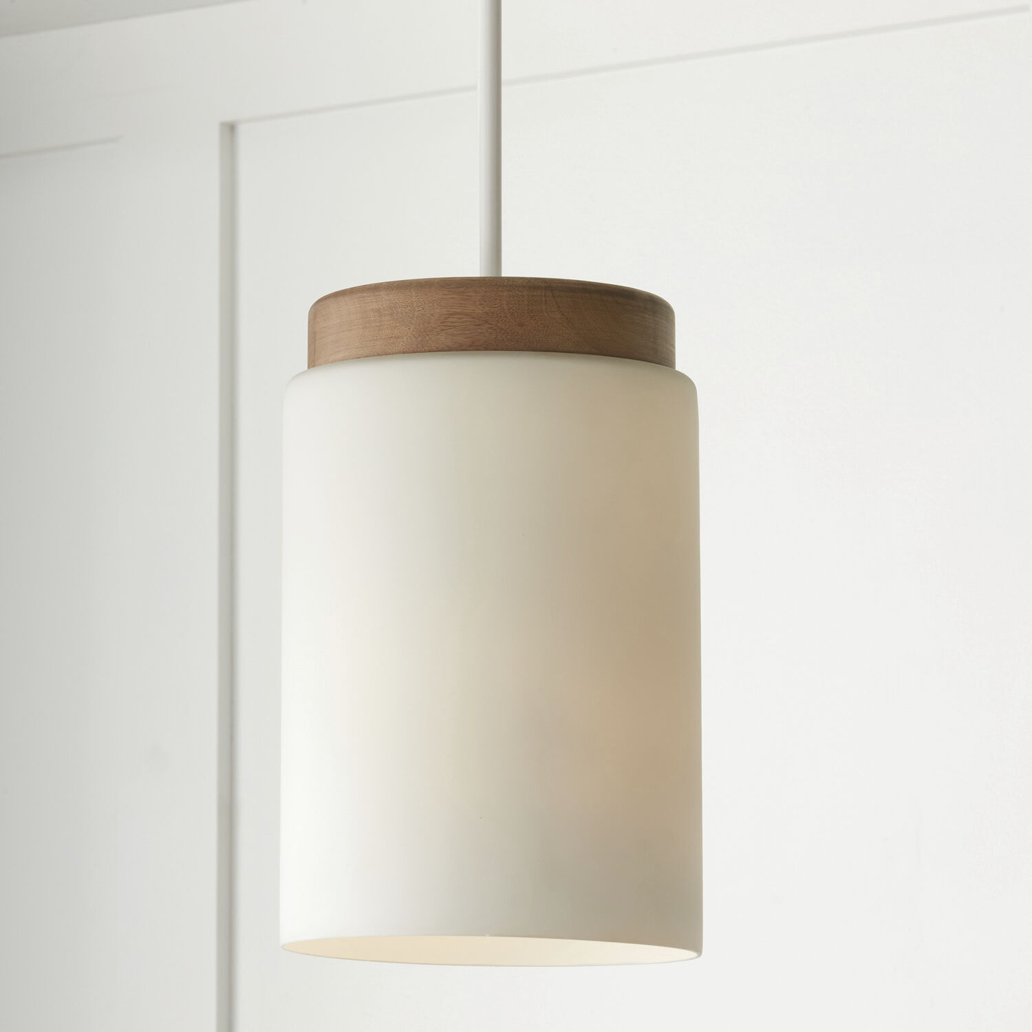 Liam 1 Light 9.25 inch Light Wood and White Pendant Ceiling Light