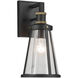 Talman 1 Light 13.25 inch Black Textured Outdoor Wall, Small