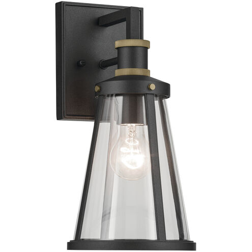 Talman 1 Light 13.25 inch Black Textured Outdoor Wall, Small