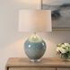 Callista 26 inch 150 watt Ocean Blue and Teal and Clear Crystal and Antique Brass Table Lamp Portable Light