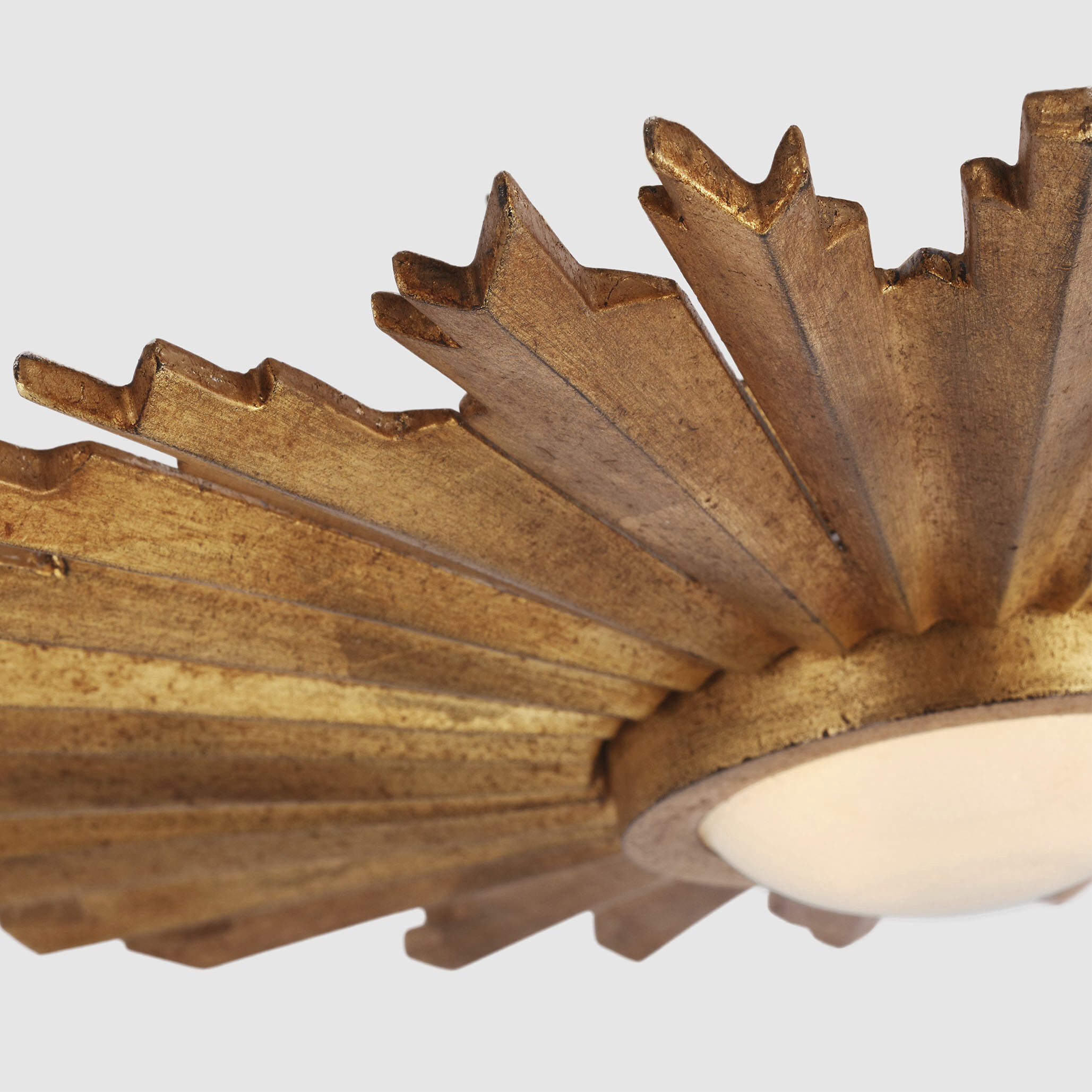 Chapman & Myers Claymore LED 13.75 inch Gilded Iron Flush Mount Ceiling Light