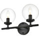 Ingrid 2 Light 15 inch Black Bath Sconce Wall Light