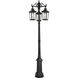 Luz 3 Light 84.5 inch Black Outdoor Post Light