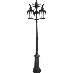 Luz 3 Light 84.5 inch Black Outdoor Post Light