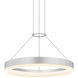 Corona LED 15.75 inch Bright Satin Aluminum Pendant Ceiling Light