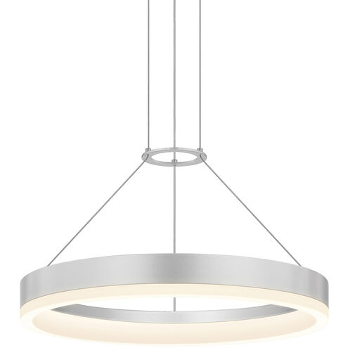 Corona LED 15.75 inch Bright Satin Aluminum Pendant Ceiling Light