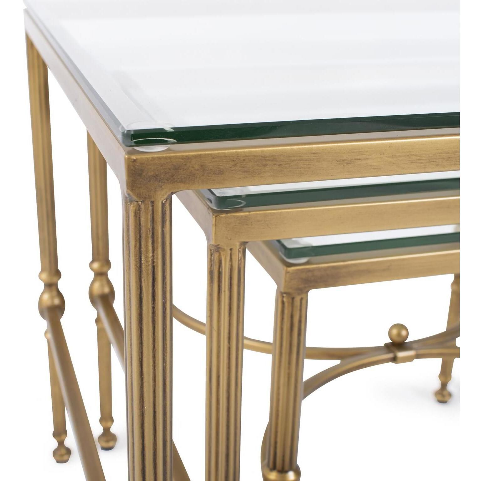 Bonnifait 22 X 18.25 inch Antique Bronze Nesting Tables