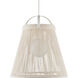 Parnell 1 Light 24 inch White/Frosted White/Gesso White Pendant Ceiling Light, Medium