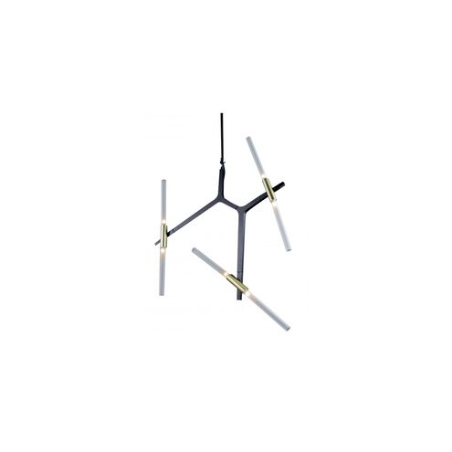 Canada LED 37 inch Black Chandelier Ceiling Light, Black Frame