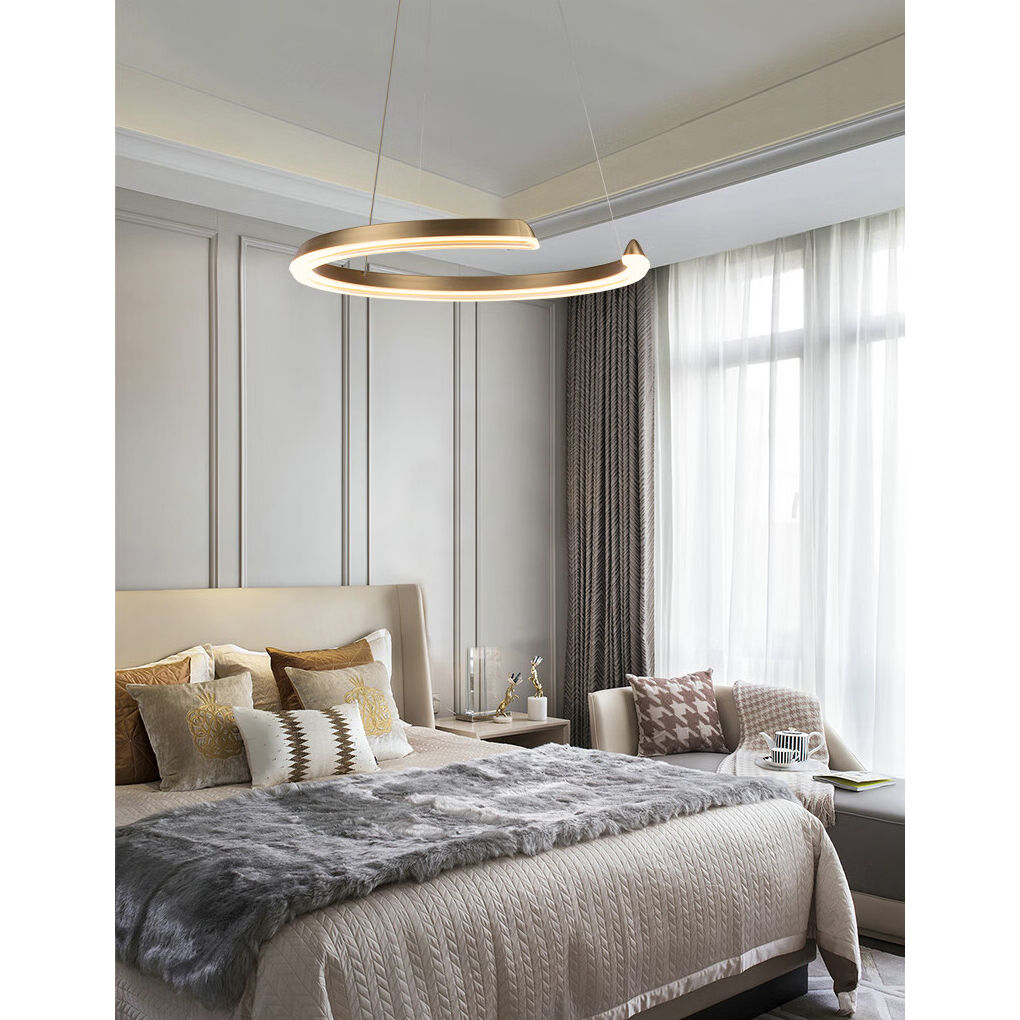 Solaire LED 23.6 inch Satin Antique Brass Pendant Ceiling Light