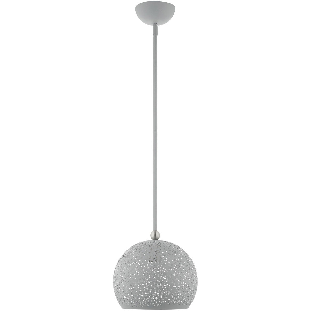 Charlton 1 Light 10 inch Nordic Gray with Brushed Nickel Accents Pendant Ceiling Light