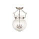 Everett 3 Light 12 inch Brushed Nickel Semi-Flush Mount Ceiling Light