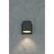 Outdoor Cylinder LED Wall Sconce Wall Light in Anthracite