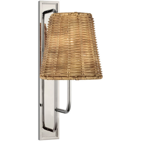 Amber Lewis Rui LED 8 inch Polished Nickel Tall Sconce Wall Light