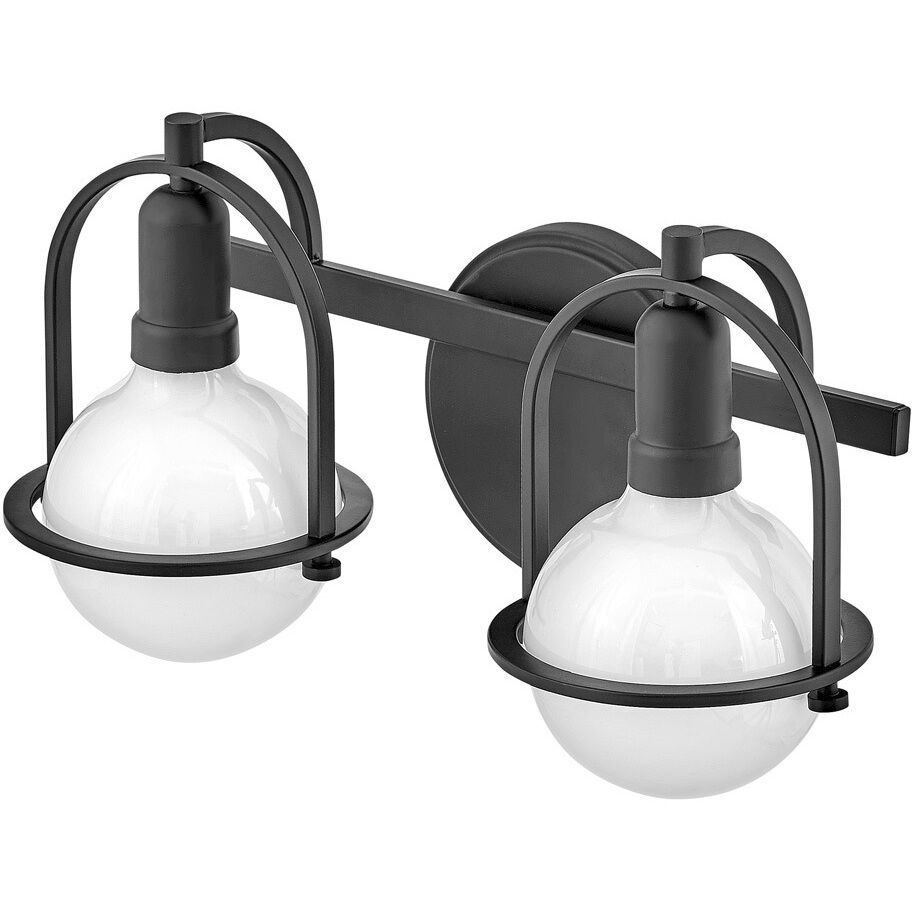 Somerset 2 Light 16 inch Black Vanity Light Wall Light