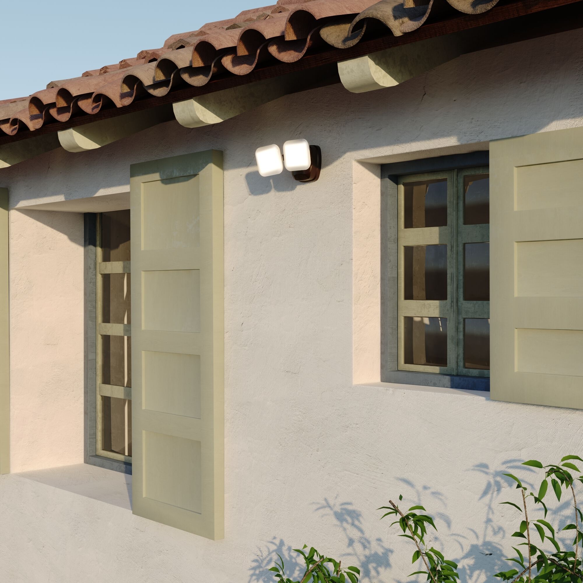 Theta LED 5.25 inch Bronze Outdoor Security