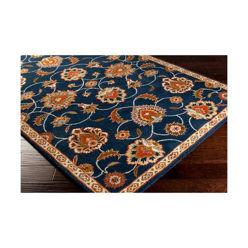 Edda 48 inch Navy/Khaki/Rust/Tan/Dark Brown Rugs, Wool