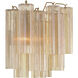 Addis Bath Wall Light in Tronchi Glass Amber