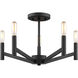 Vector 5 Light 18 inch Midnight Black Semi-Flush Mount Ceiling Light