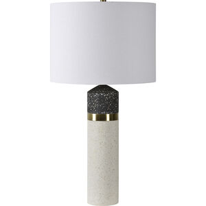 Kaitlyn 29.5 inch 100.00 watt White and Black Speckles Table Lamp Portable Light