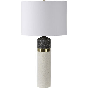 Kaitlyn 29.5 inch 100 watt White and Black Speckles Table Lamp Portable Light