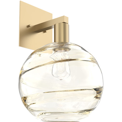 Terra 1 Light 9 inch Gilded Brass Indoor Sconce Wall Light in Terra Amber