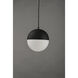 Half Moon LED 11.75 inch Black Single Pendant Ceiling Light