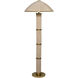 Seychelles 24 inch 60.00 watt White Washed Rattan and Polished Brass Table Lamp Portable Light, Inline