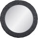 Athena 40.25 inch Matte Black with Black Seagrass Wall Mirror