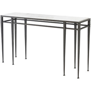 Gavon 60 inch White Volakas Marble Console Table