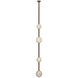 Anne-Marie Barton Dune LED 8 inch Russet Suede and Mottled Brass Belted Light Ceiling Light