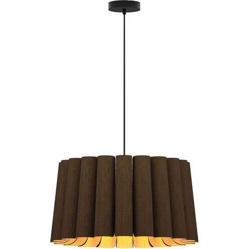 Renata 1 Light 22 inch Black Pendant Ceiling Light in Ebony/Ash, WEP Collection