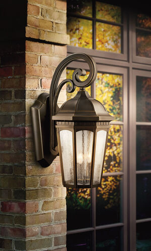 Courtyard 3 Light 22 inch Rubbed Bronze Outdoor Wall, X-Large