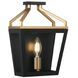Mavonshire Wall Sconce Wall Light in Black and Aged Gold Brass