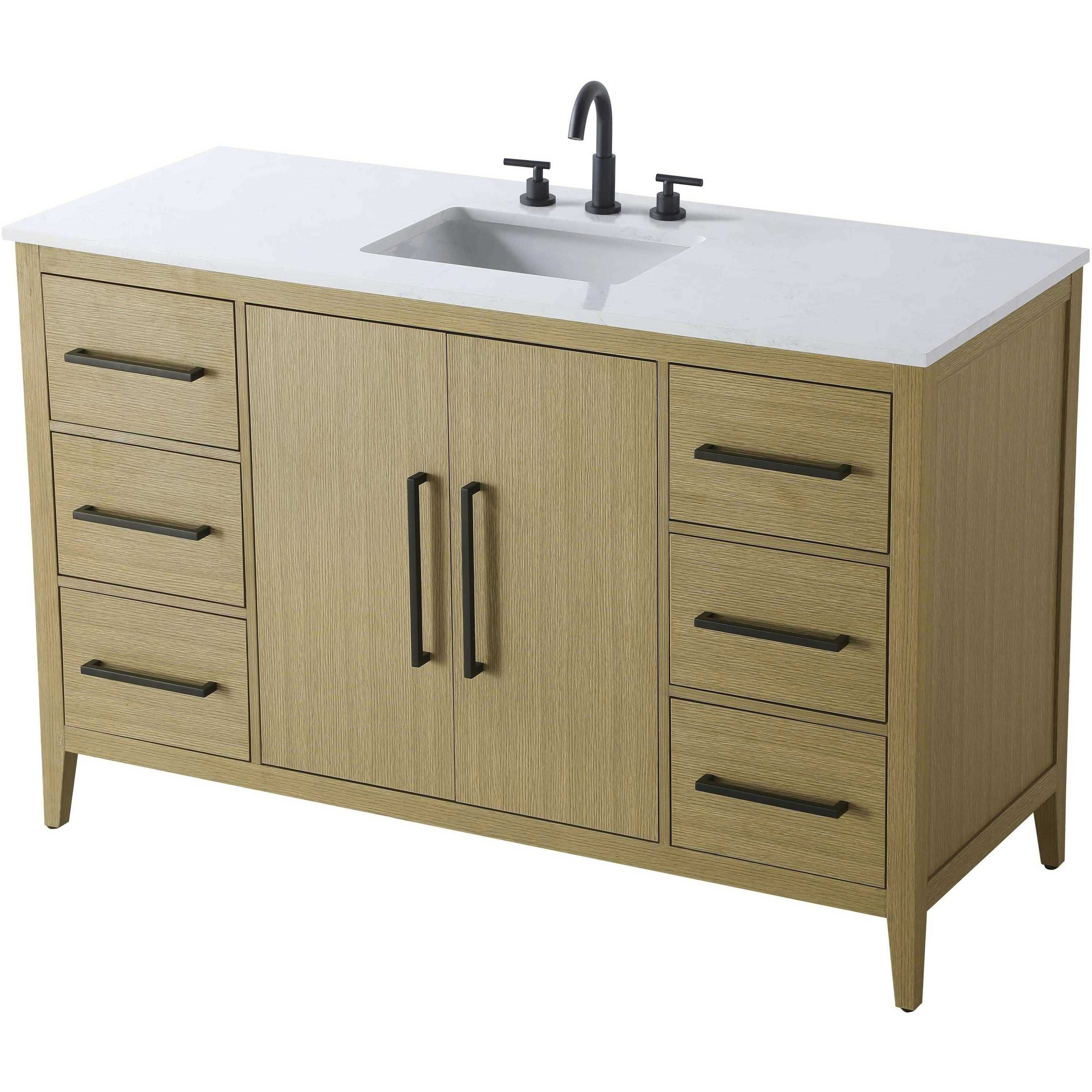 Millie 54 X 35 inch Honey Brown Bathroom Vanity Cabinet