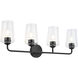 Celino 4 Light 32.5 inch Black Vanity Light Wall Light